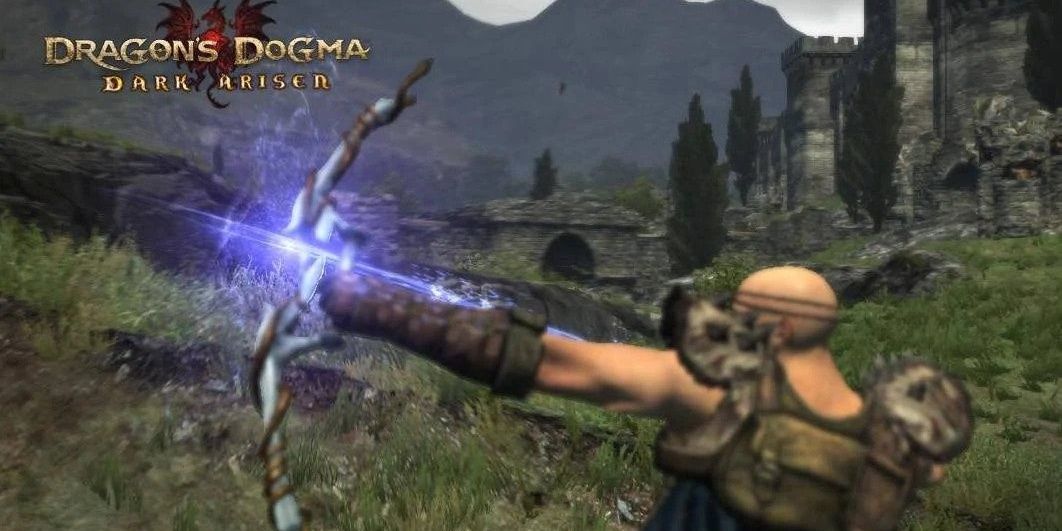 Magick Archer about to let loose a volley of Ricochet Hunter in Dragon's Dogma