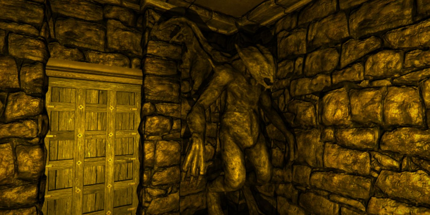 Dreadhalls VR monster behind a door