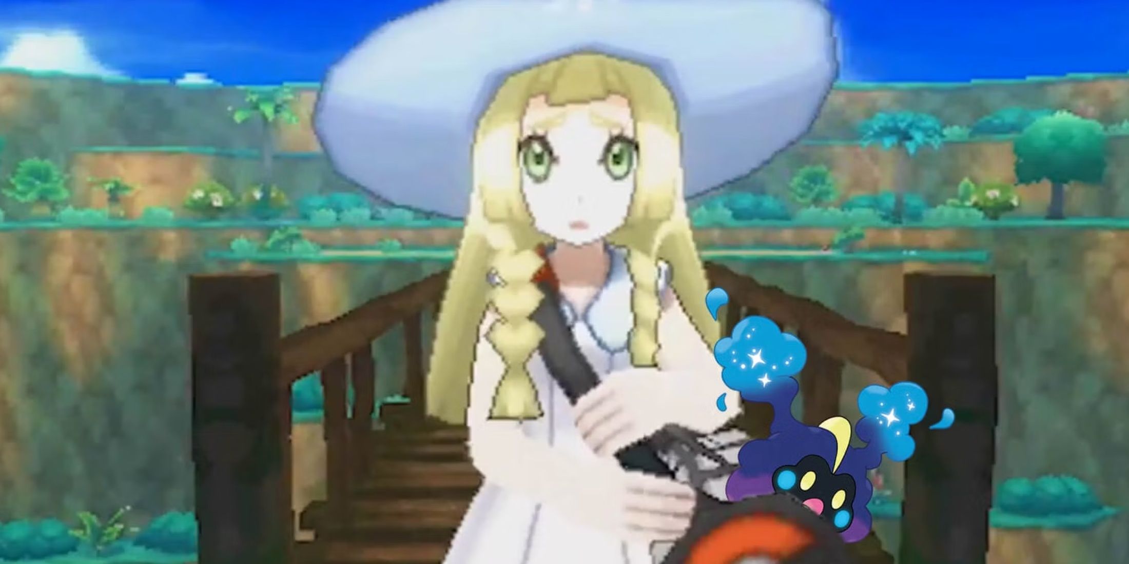 Pokemon Duos Lillie and Nebby in the bag