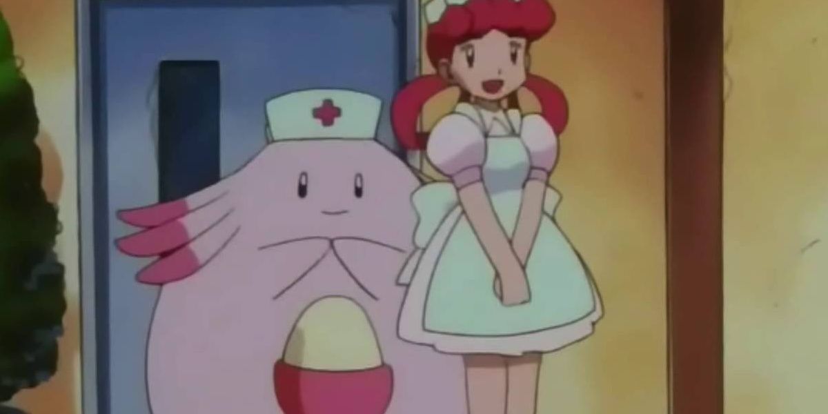 Pokemon Duos Nurse Joy and Chansey stand side by side.