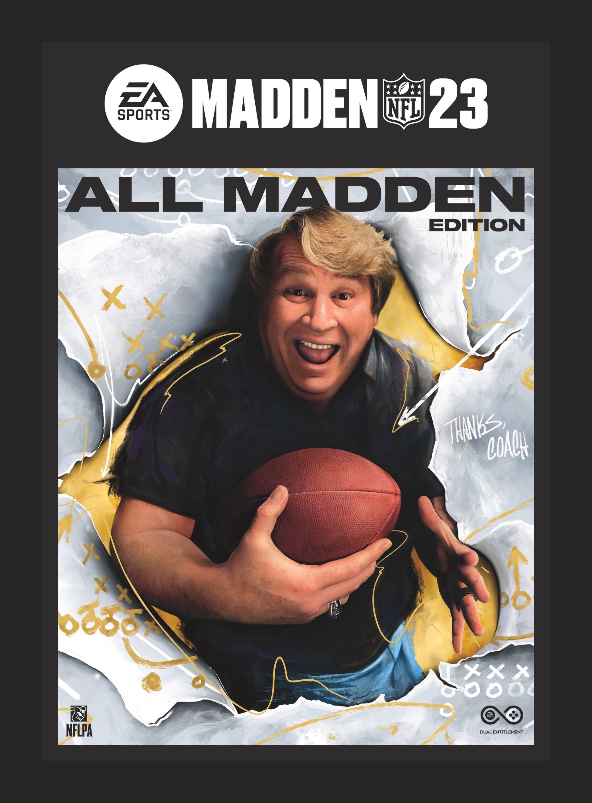 The late great John Madden is on the cover of NFL 23 The Golden News