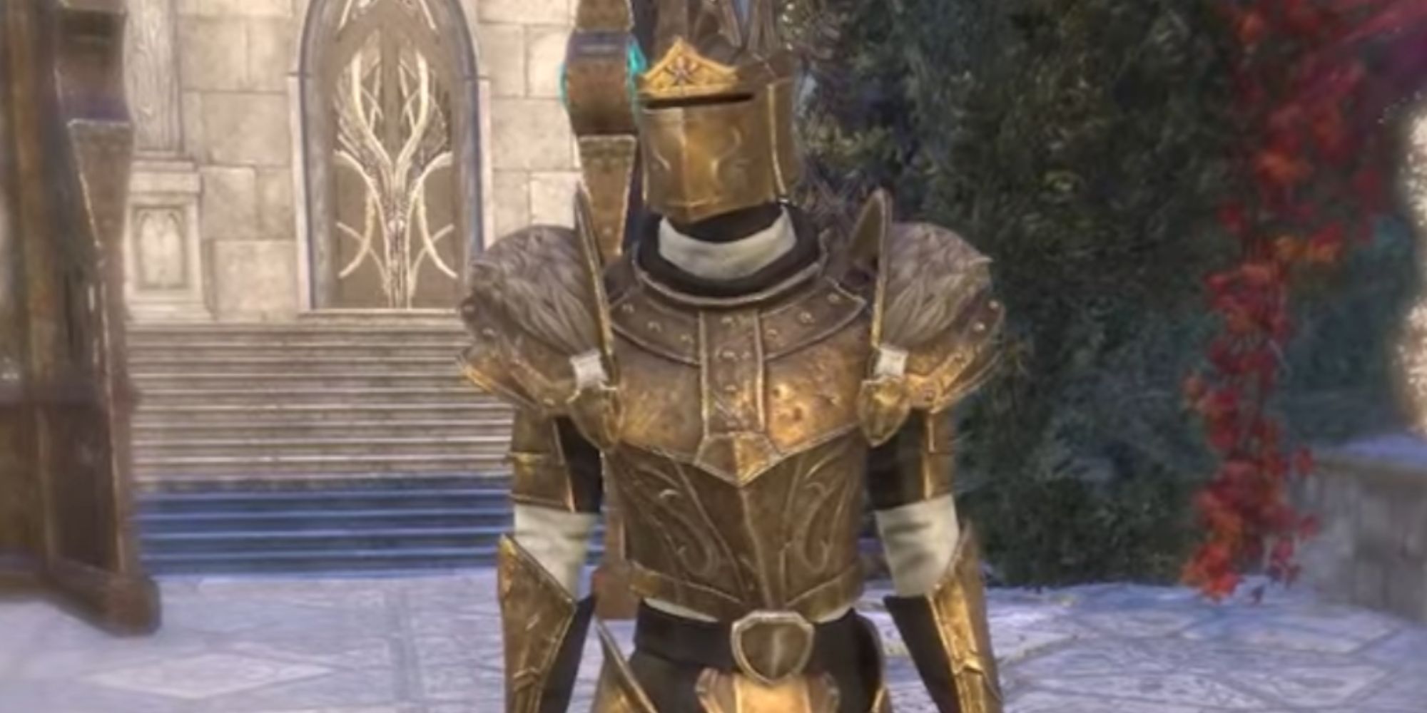 ESO Character Wearing The Ascendant Knight Armor Style
