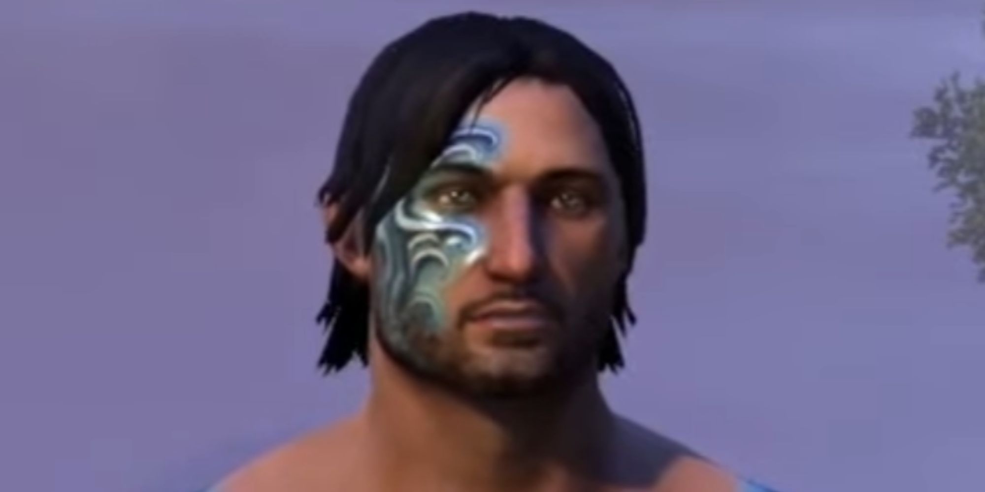 ESO Stormsurge Face Markings On A Character's Face