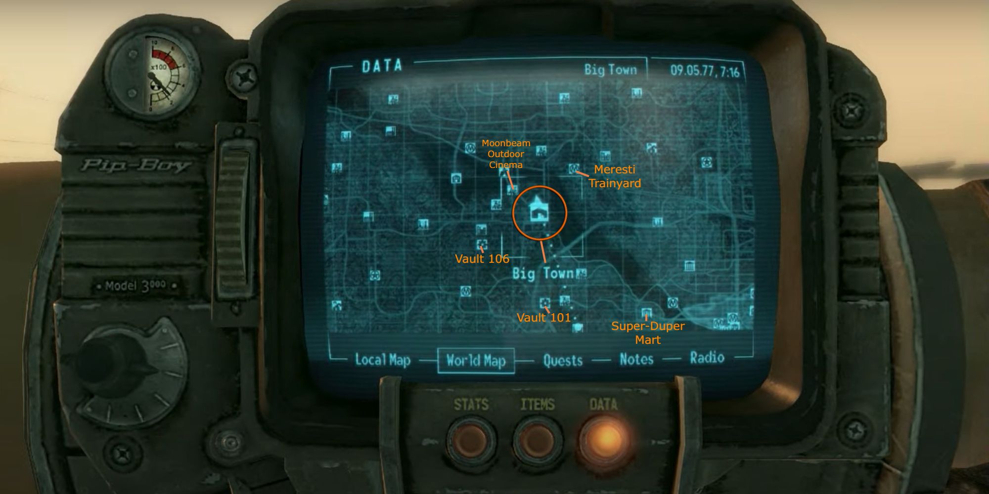 Fallout 3 Split Image Big Town Map Location