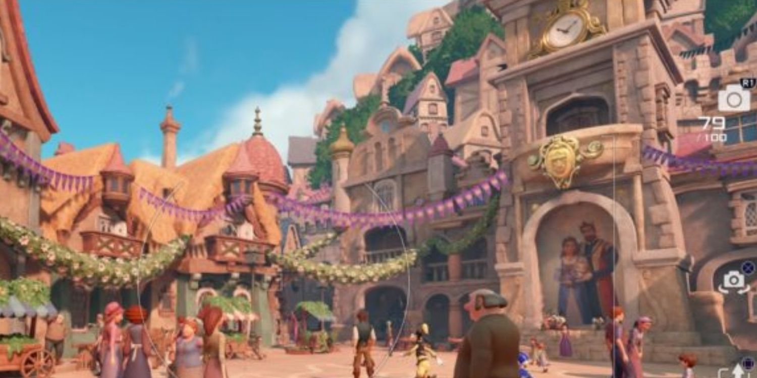 Screenshot of the Festival in Kingdom Hearts 3.