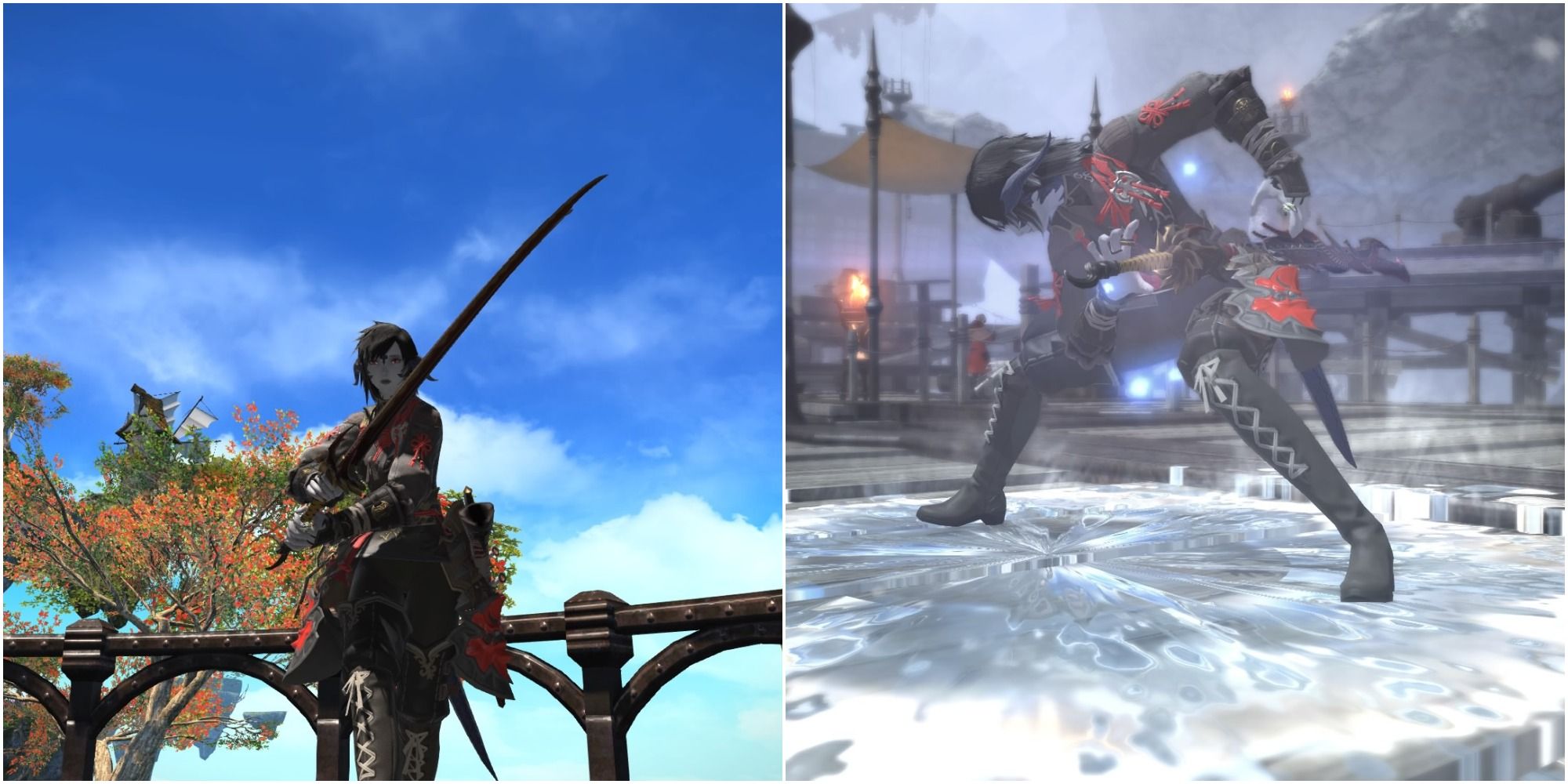 Final Fantasy 14 How To Play Samurai In PvP collage of samurai