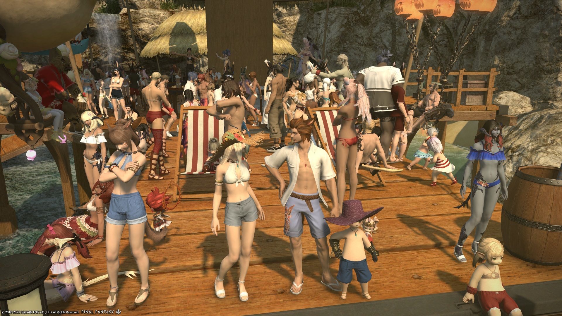 Final Fantasy 14 beach party in Costa del Sol