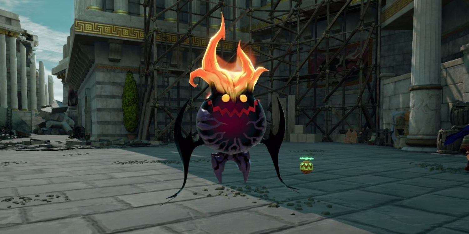 Screenhot of a Flame Core in Kingdom Hearts 3.