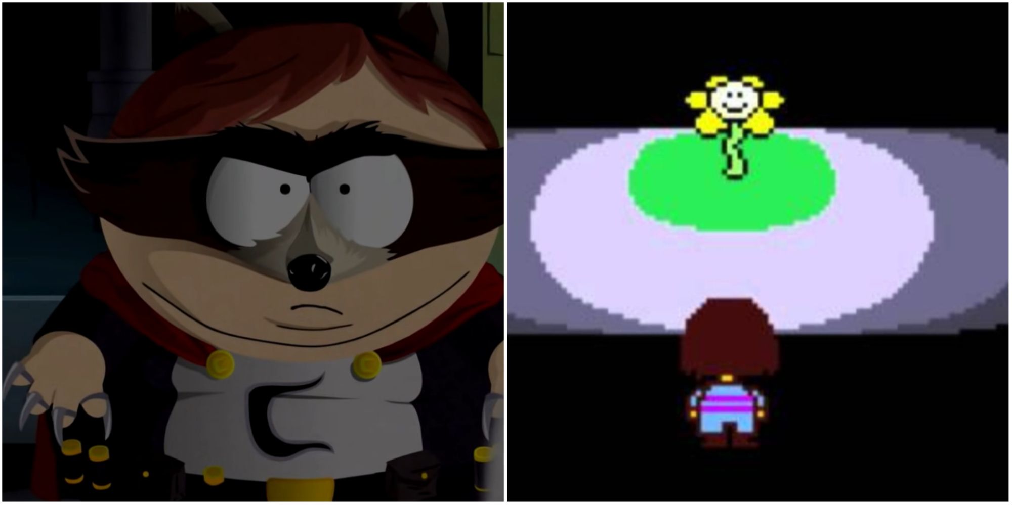 Fourth Walls Break Featured Split Image South Park and Undertale