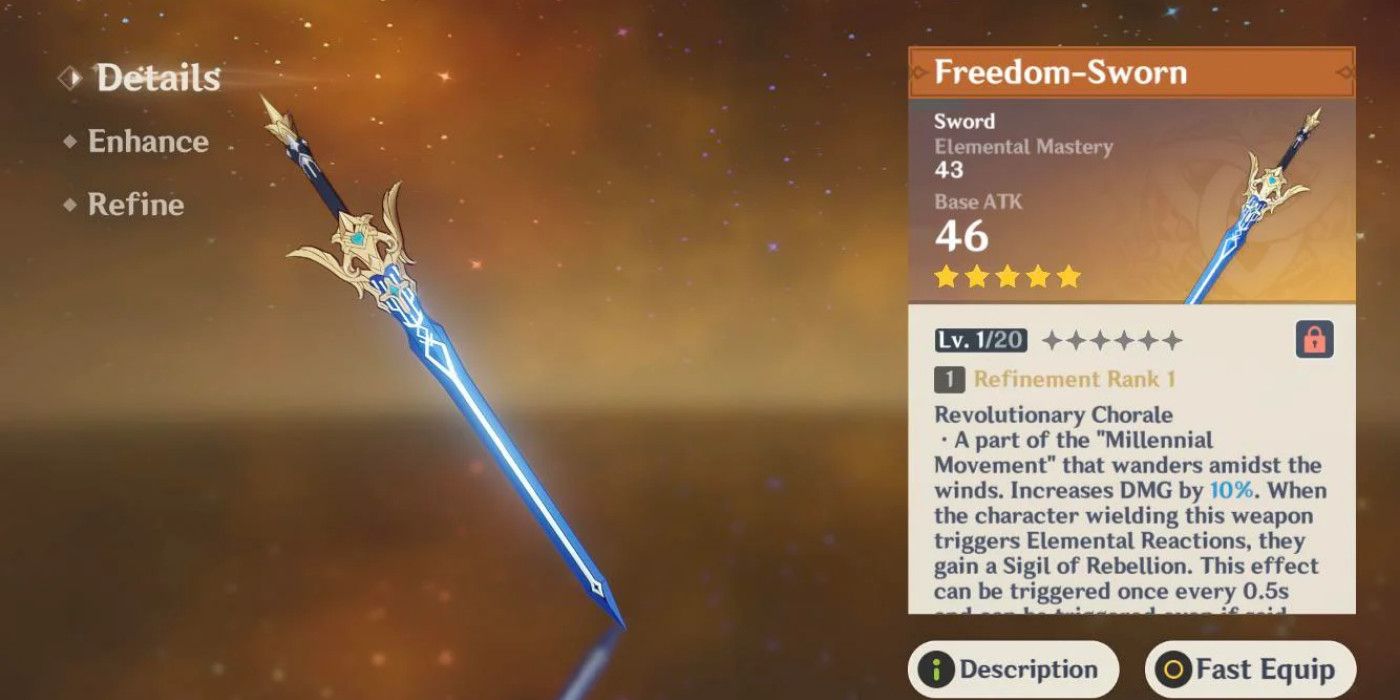 Freedom-Sword weapon stats page