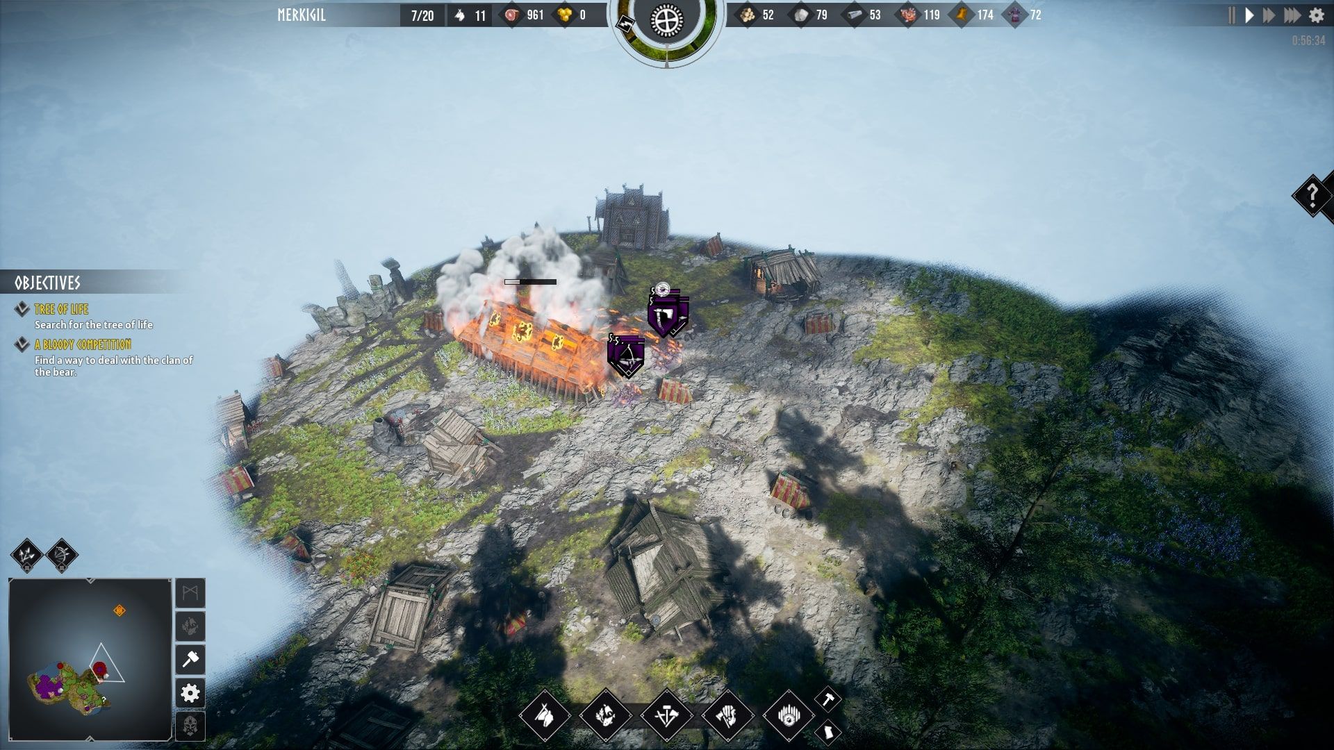 Frozenheim friendly units burning down an enemy's Jarl's Homestead