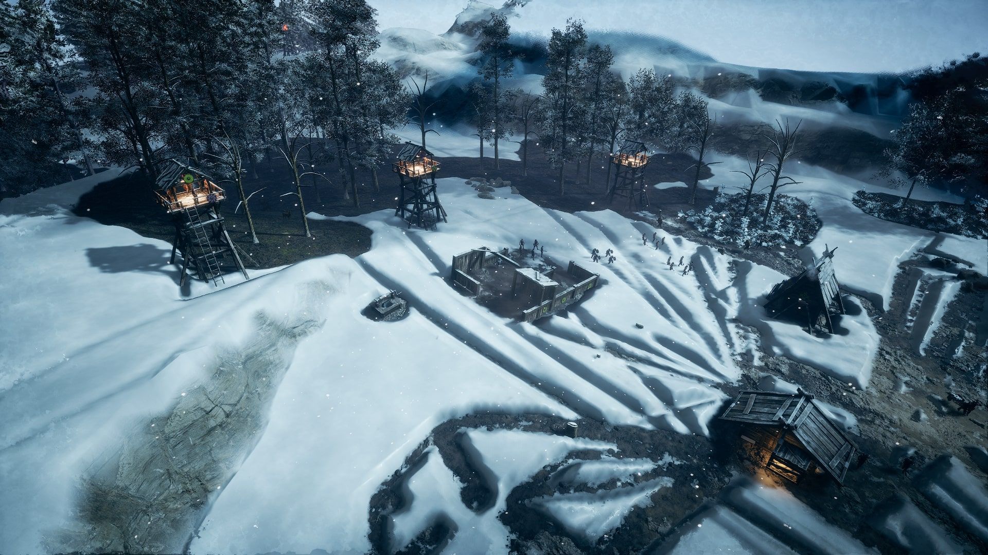 Frozenheim Defensive perimeter protecting village in the winter 