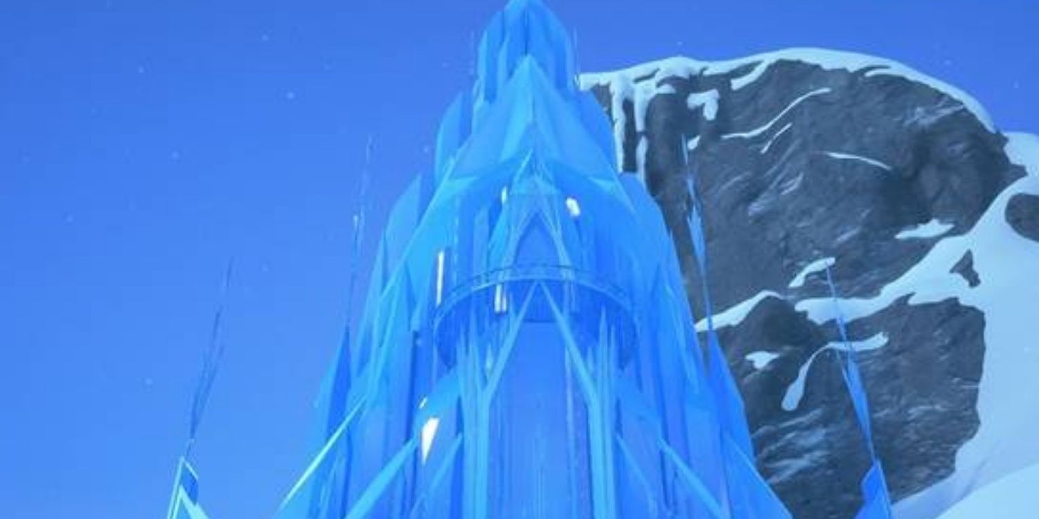 Screenshot of the Ice Palace in Kingdom Hearts 3.