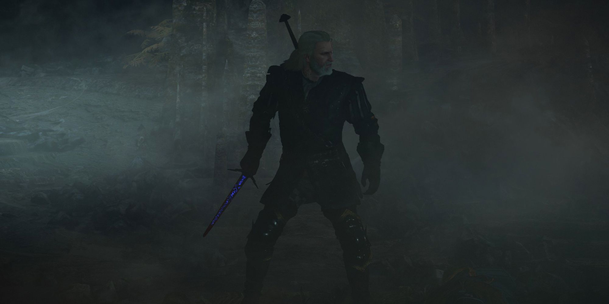 The Witcher 3 Geralt preparing for battle.