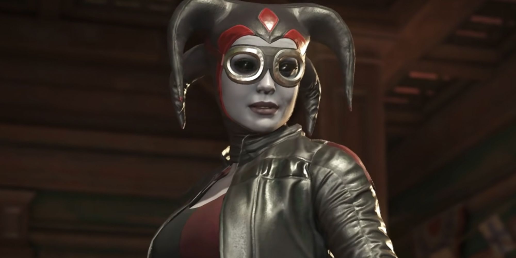 Harley Quinn black and red outfit in Injustice 2