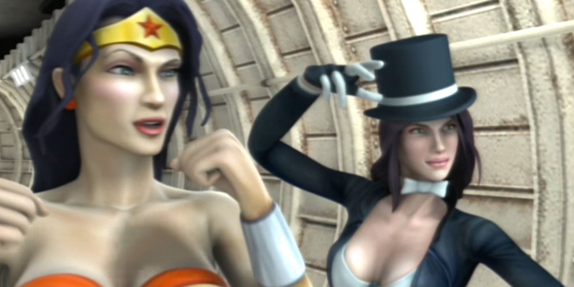 Wonder Woman and Zatanna in Justice League Heroes game.