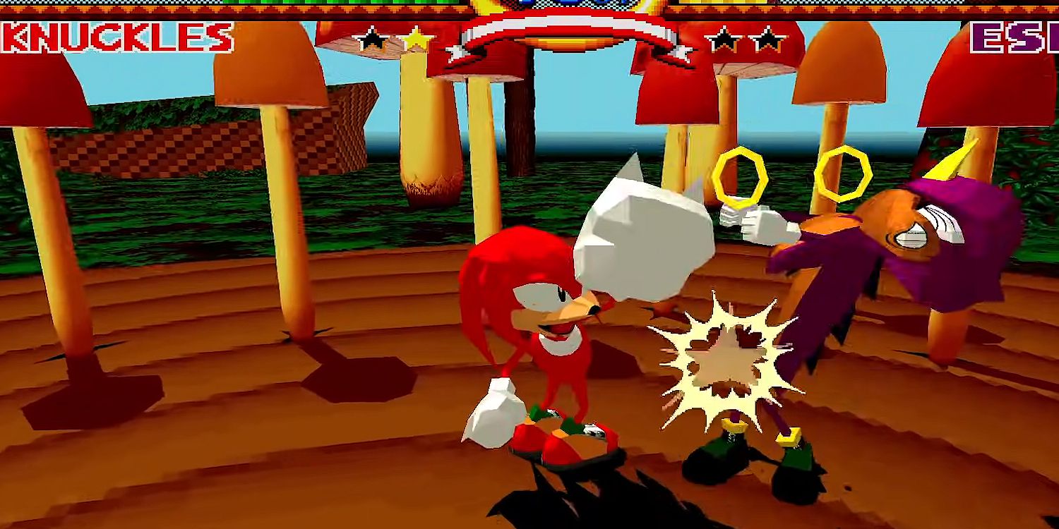Knuckles knocks some rings out of Espio
