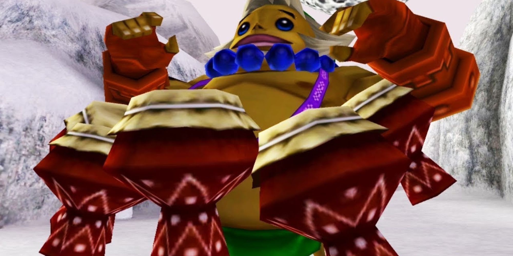Goron Link plays the Drums in the snowy mountains