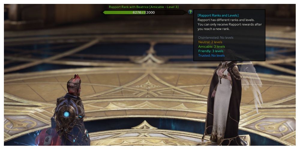 Lost Ark Rapport Guide Beatrice ranks and levels