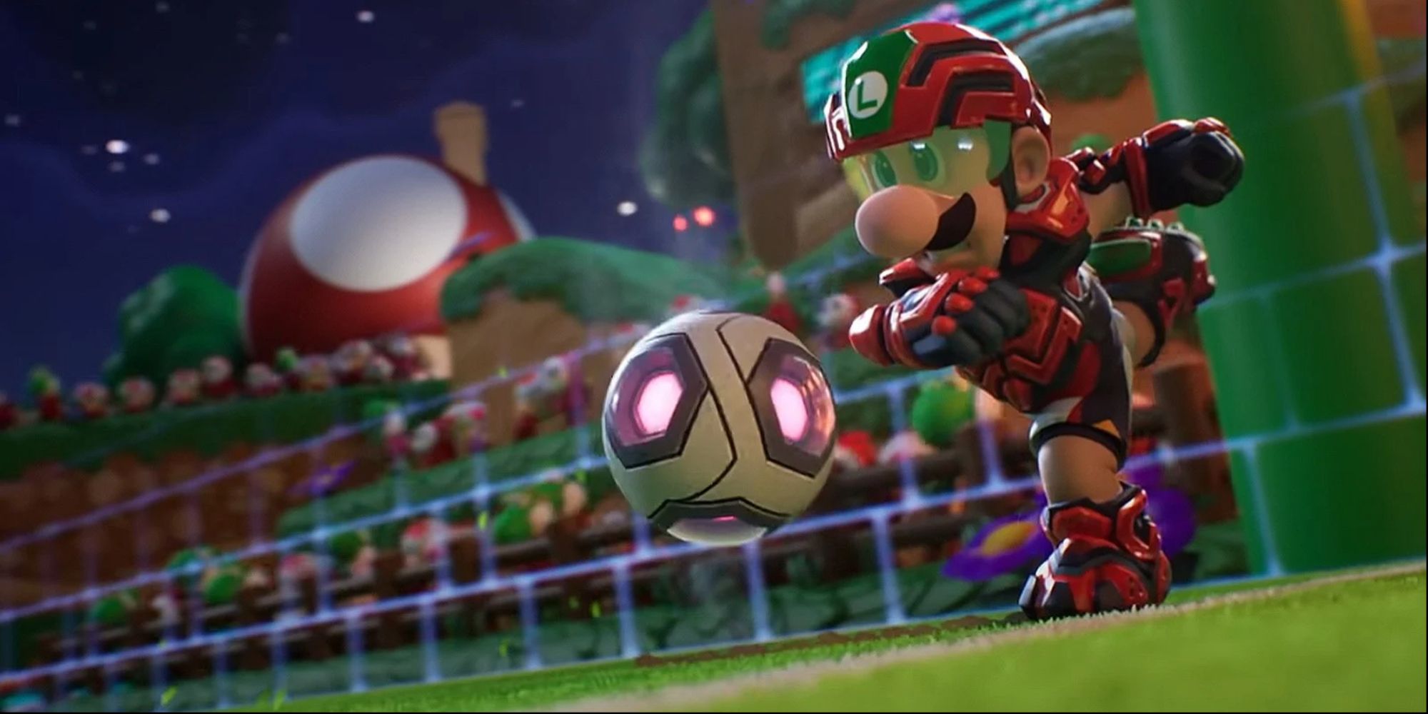 Luigi in Mario Strikers Battle League Football