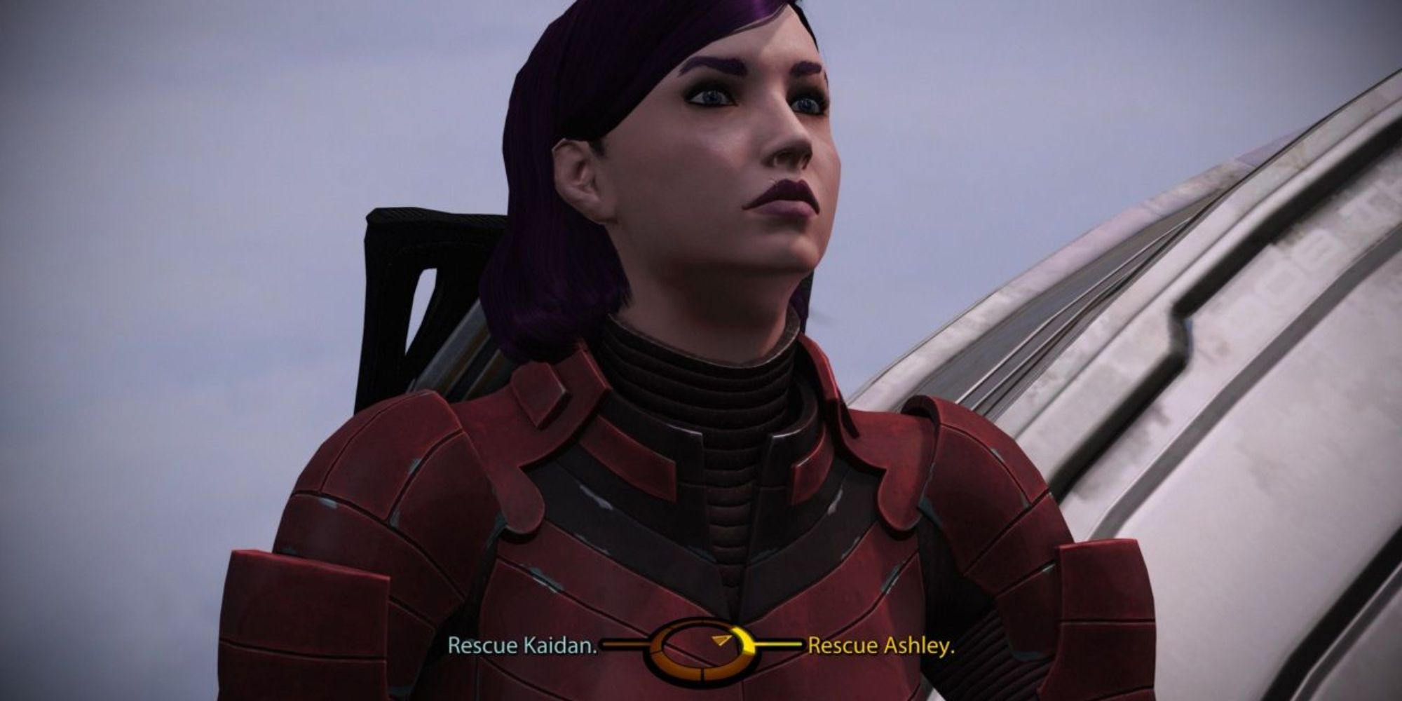 Mass Effect Screenshot Of Shepard On Virmire Choice Kaidan or Ashley