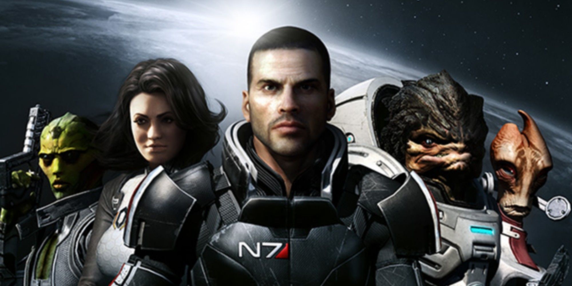 The main characters from Mass Effect 2