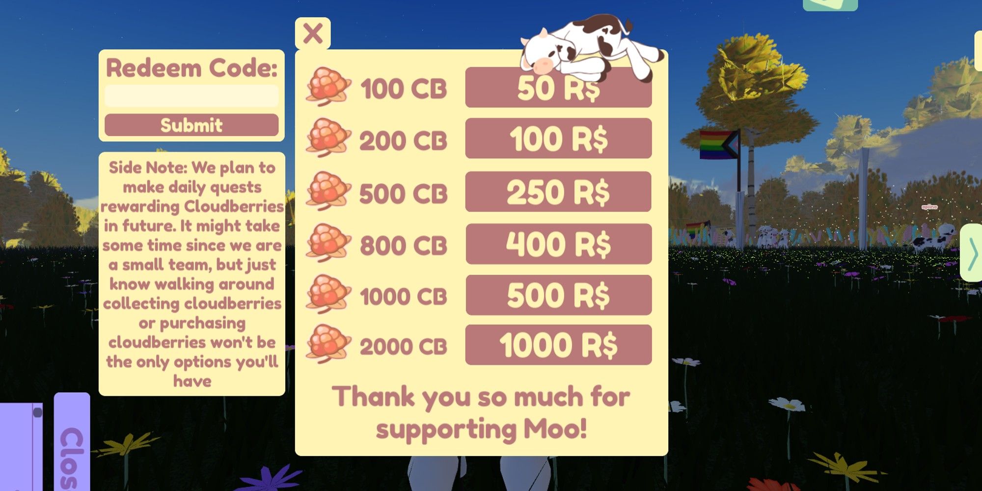 Moo Roblox Codes 2