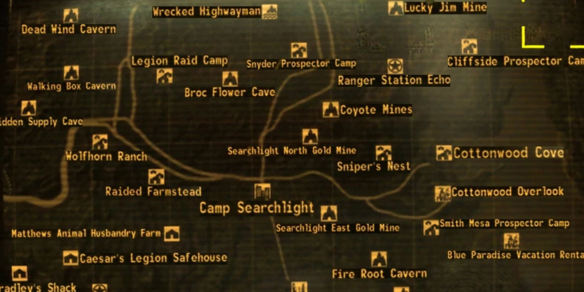 New Vegas Deathclaw Promontory On The Map