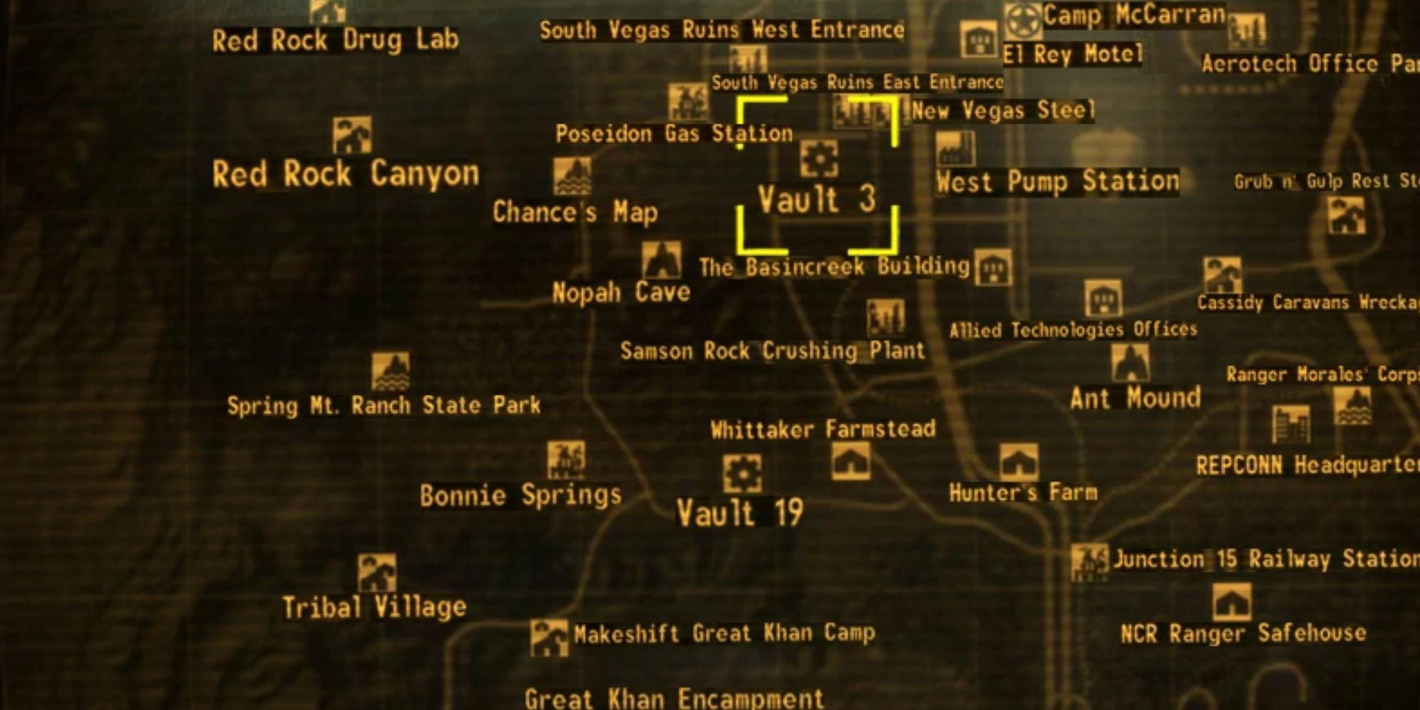 New Vegas Vault 3 On The Map