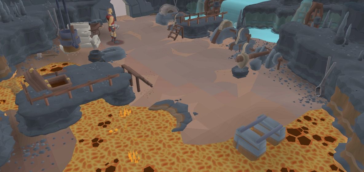 Old School RuneScape screenshot of the laval section of the Giants Foundry