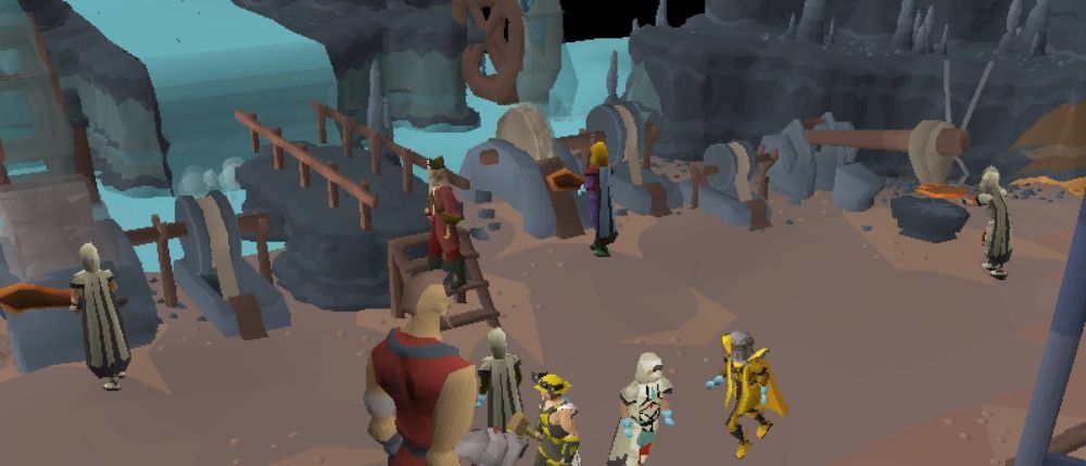 Old School RuneScape screenshot of the Waterfall section of the Giants Foundry