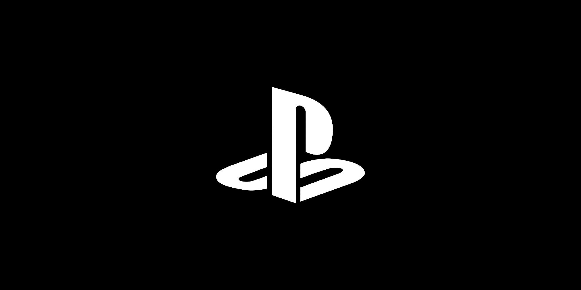 PlayStation logo with a black background