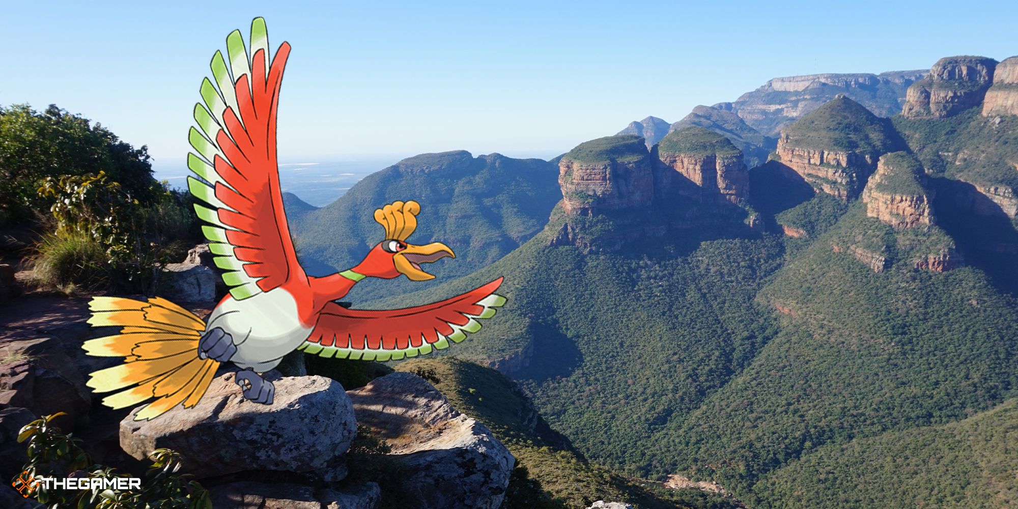 Pokemon - Ho-Oh at the Three Rondavels, South Africa