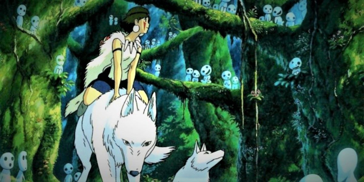 Princess Monunovic riding on a woldy surrounded by jungle emotions.