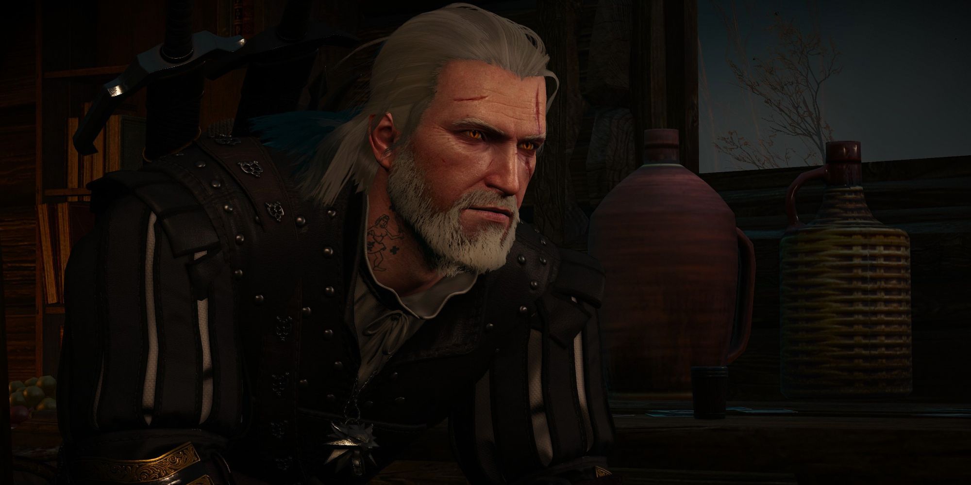 The Witcher 3 Geralt talking to Letho.