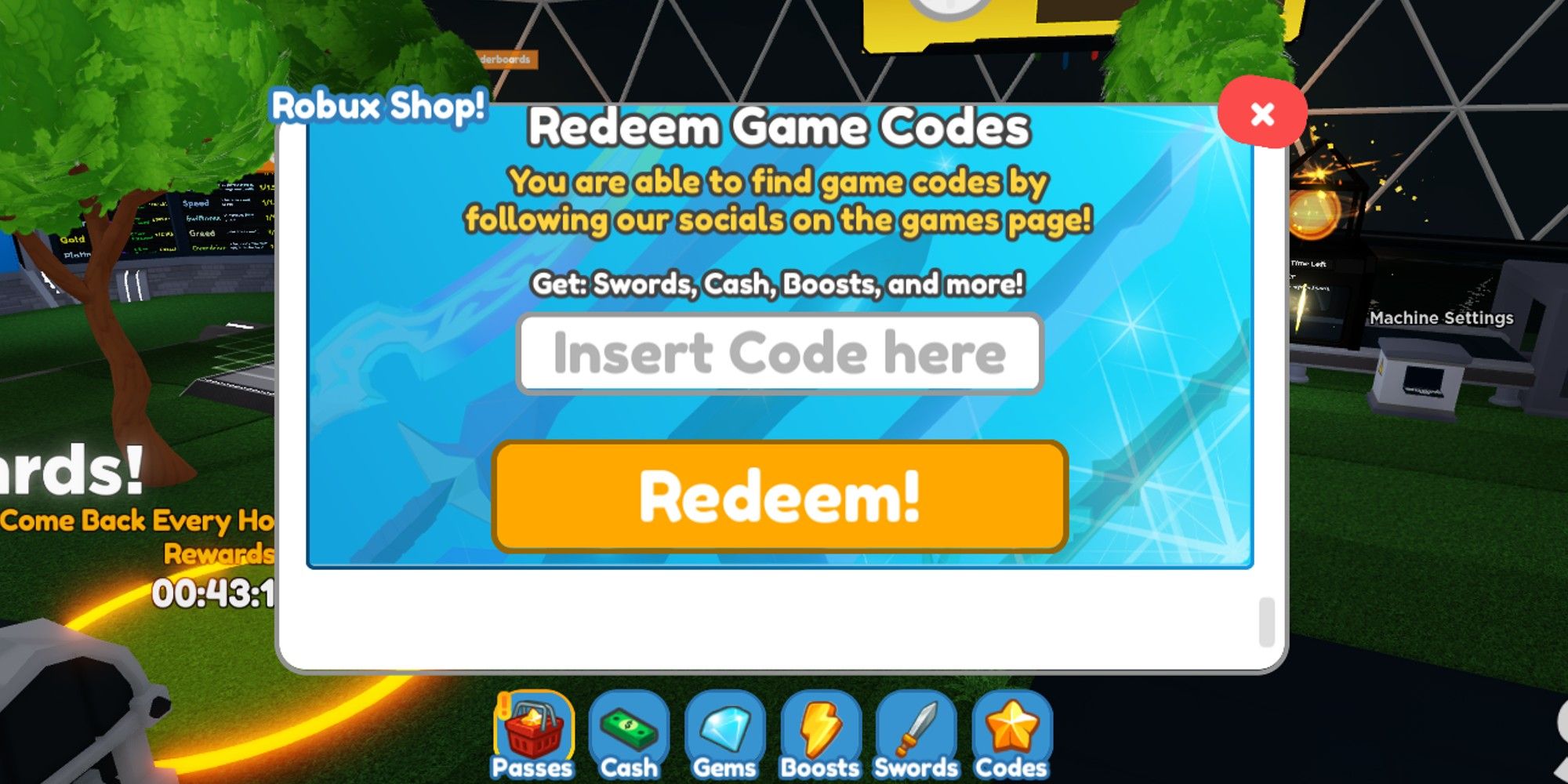 Redeem Codes Sword Simulator X