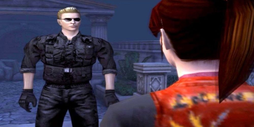 Resident Evil Code Veronica Screenshot Of Wesker And Claire Redfield