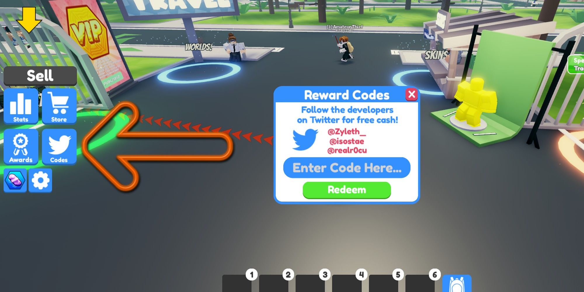 Roblox Thief Simulator Codes Page