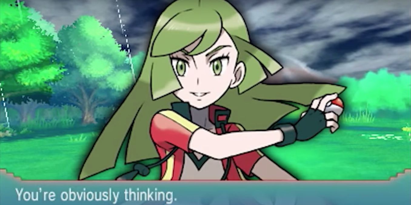 Ace Trainer Jennifer saying "You're obviously thinking." After being defeated