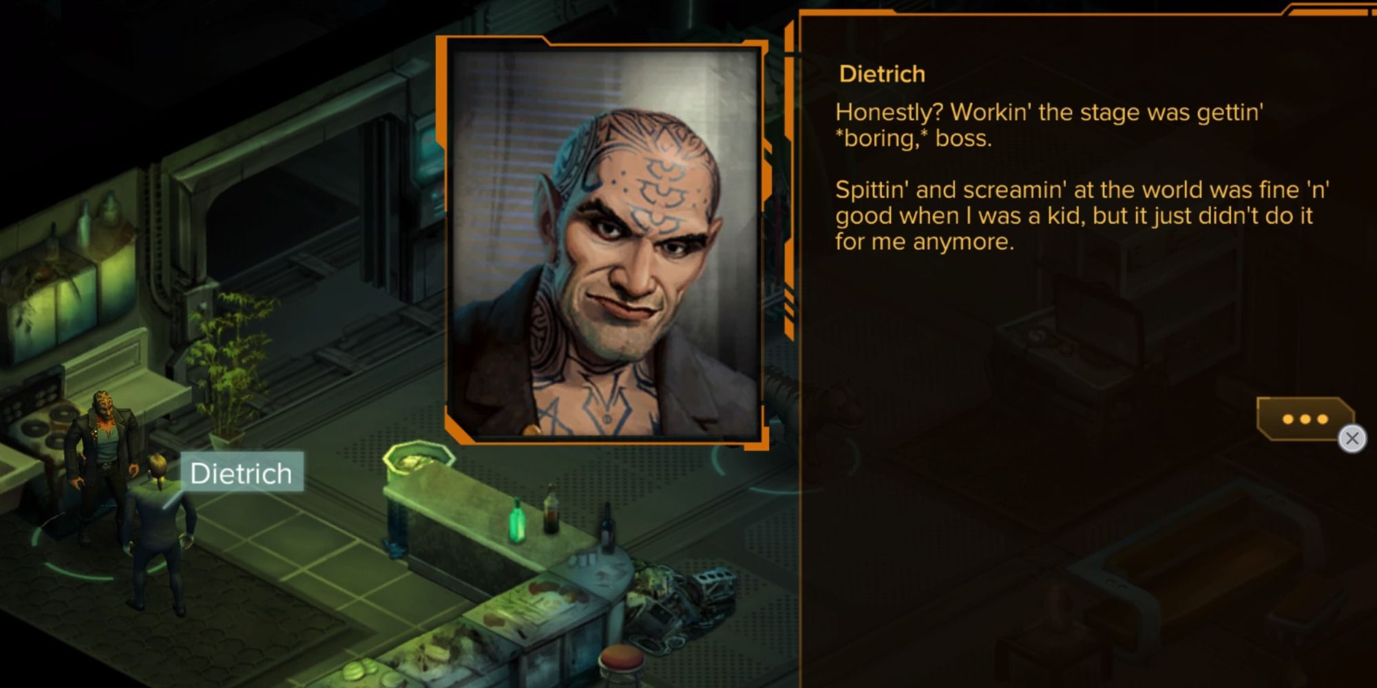 Shadowrun Dragonfall Dietrich dialogue