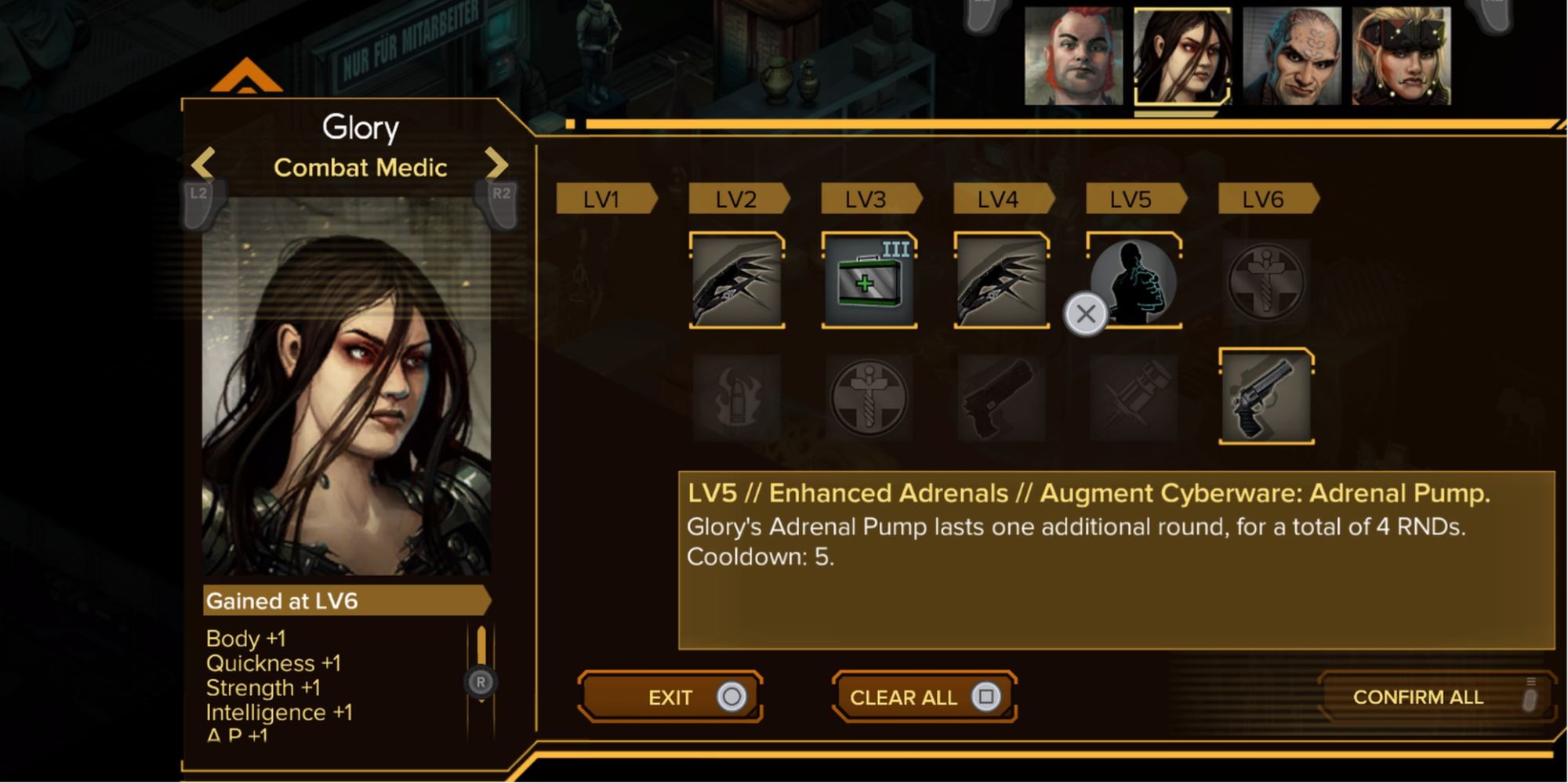 Shadowrun Dragonfall Glory Skills