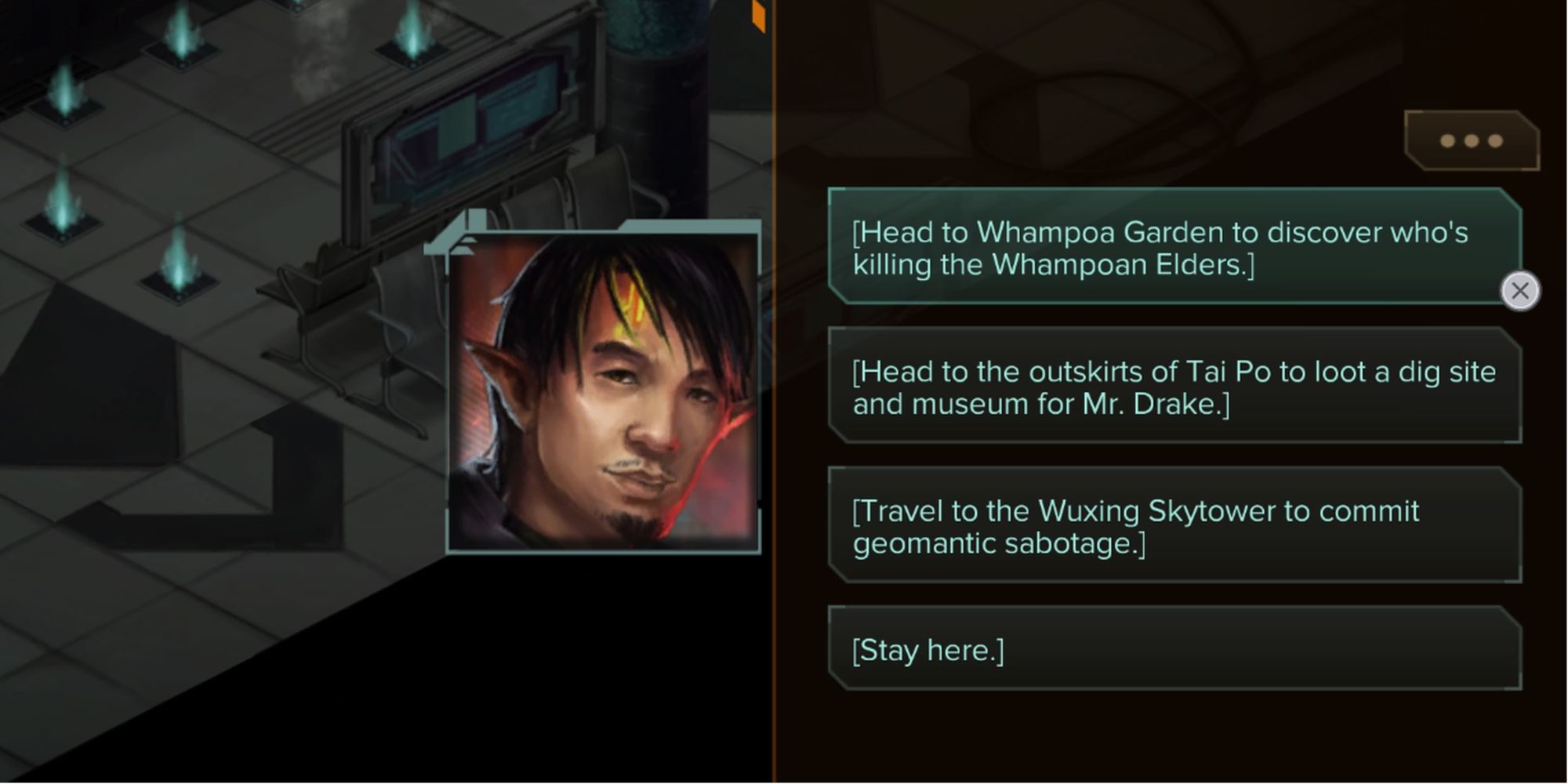 Shadowrun Hong Kong Mission Selection