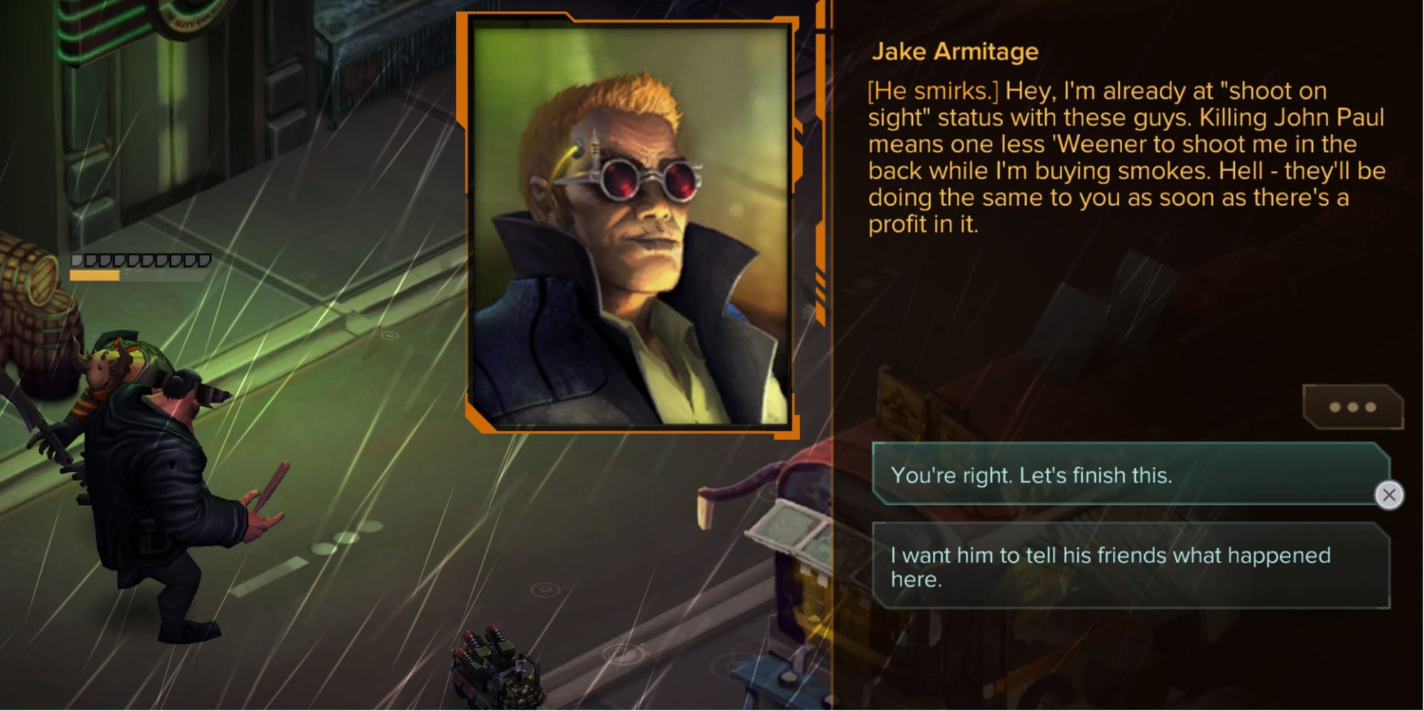 Shadowrun Returns Jake Armitage Dialogue