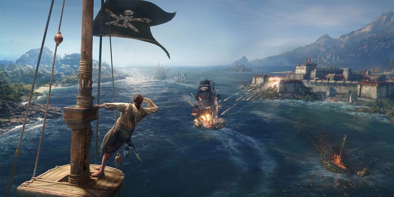 Pirate staring out to sea in Skull and Bones