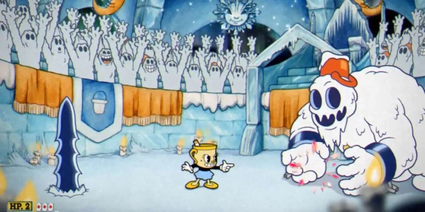 Snow Cult Scuffle Cuphead snowman boss