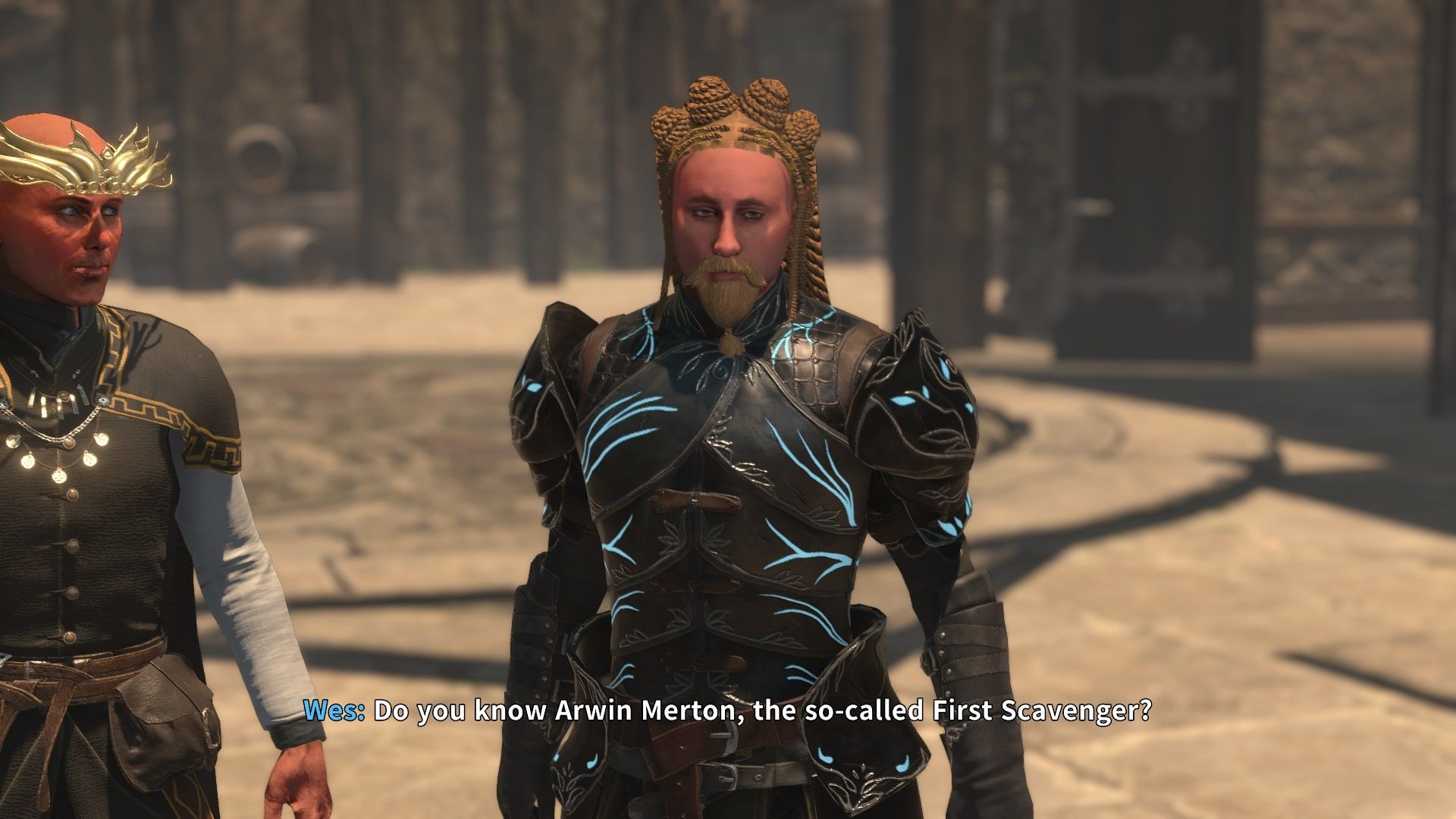 Solasta  Crown of the Magister Wes conversing with an NPC