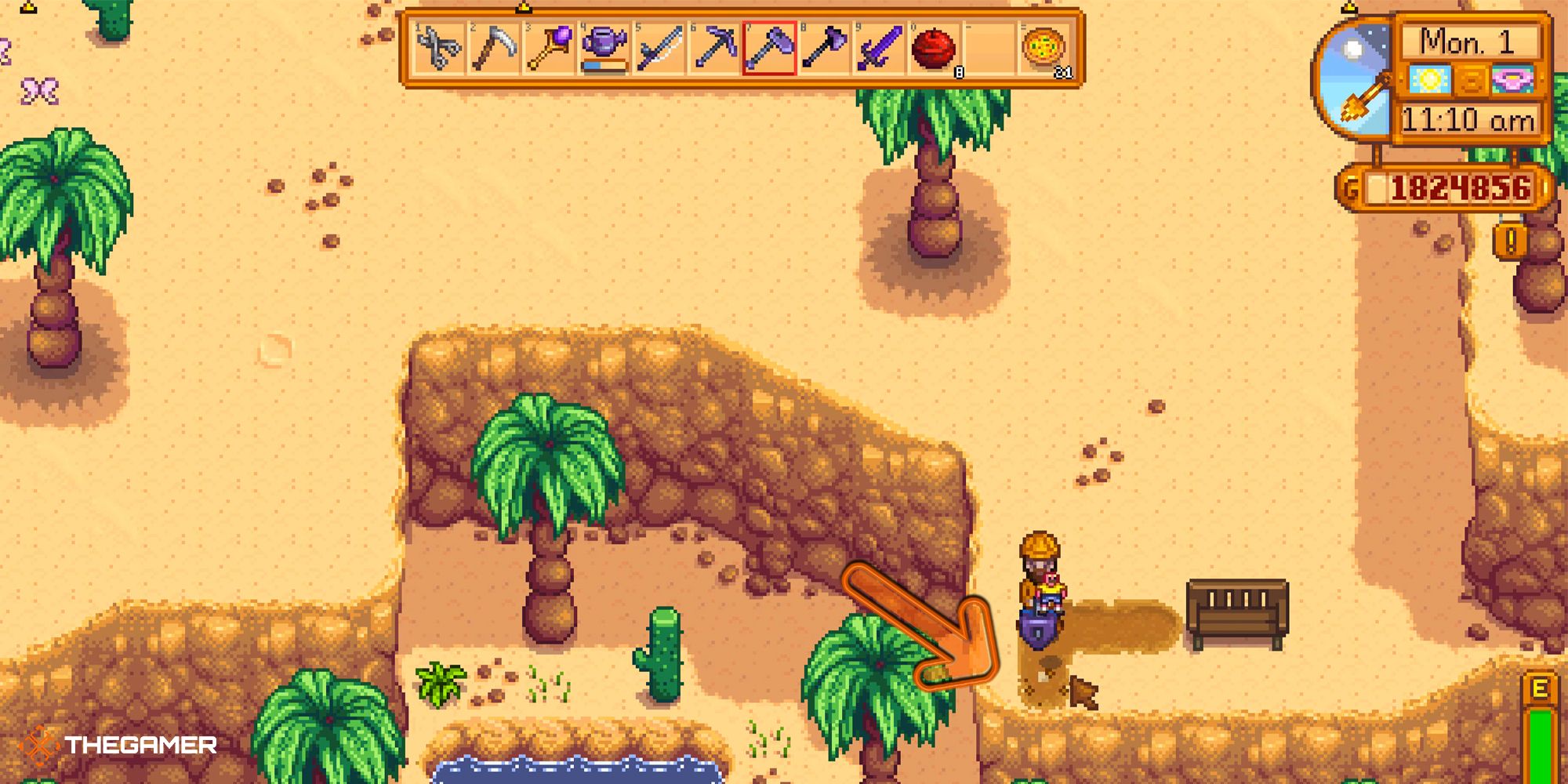 Stardew Valley - where to dig for Secret Note 18