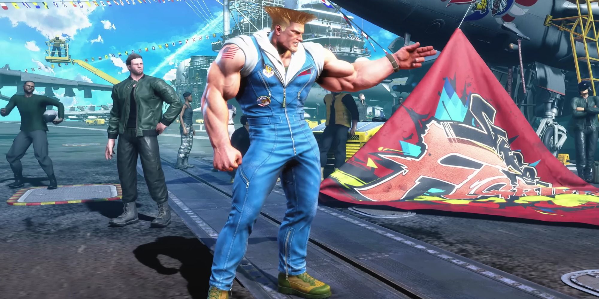 Guile Taunting in Street Fighter 6