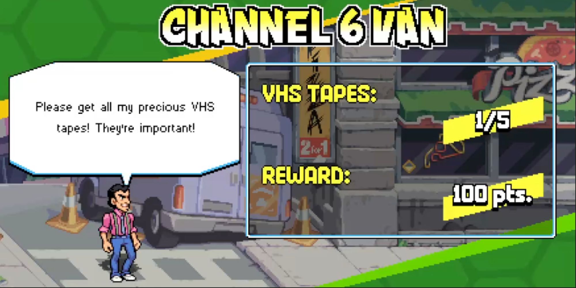 The Channel 6 Van Overworld Location in Teenage Mutant Ninja Turtles: Shredder's Revenge