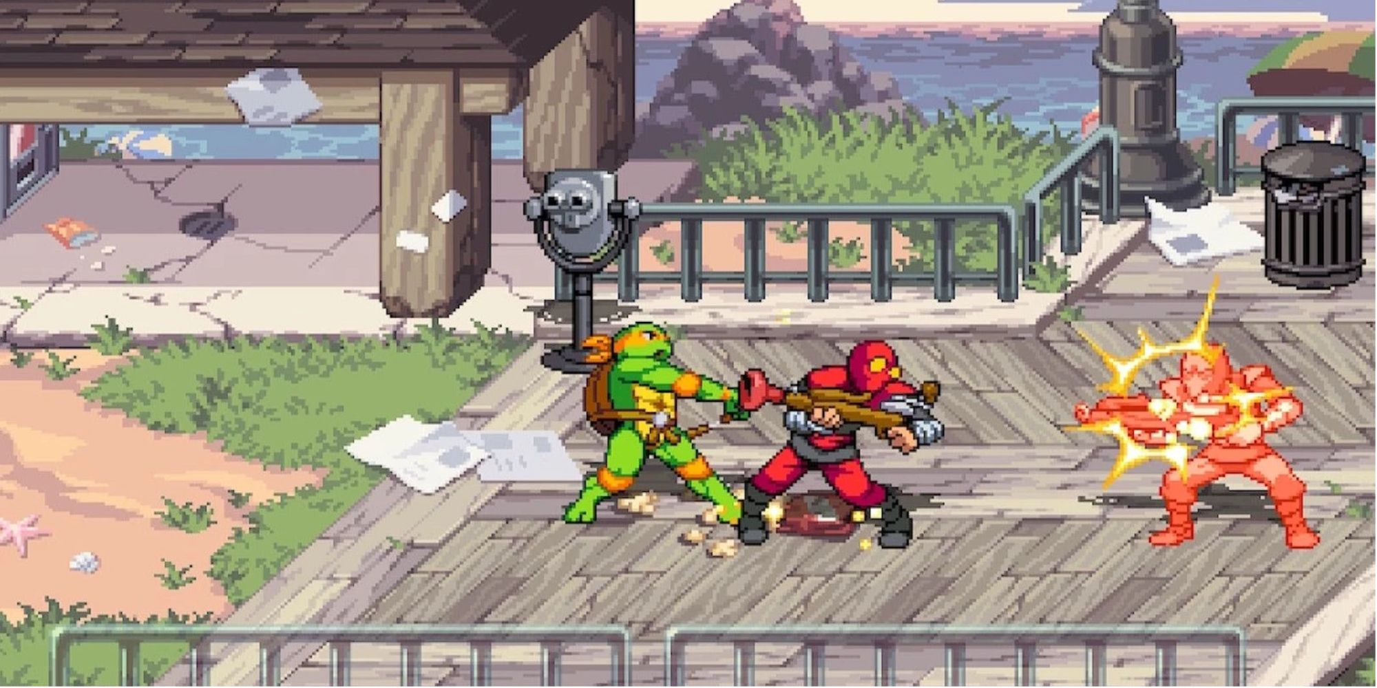 Michelangelo in Teenage Mutant Ninja Turtles: Shredder's Revenge